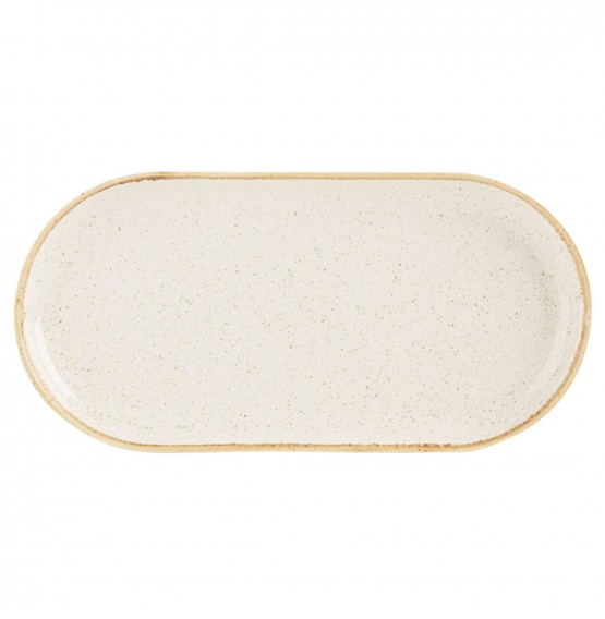Seasons Oatmeal Narrow Oval Plate
